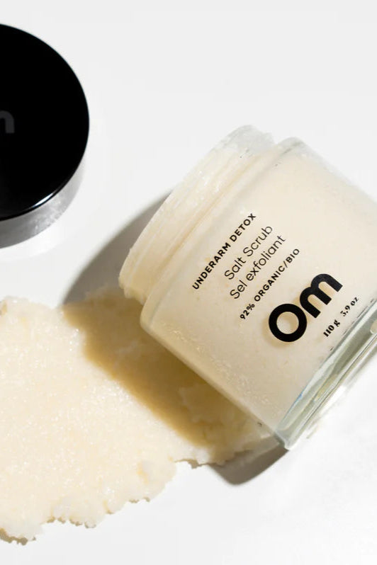 Om Organics Underarm Detox Salt Scrub - Full Size 110g