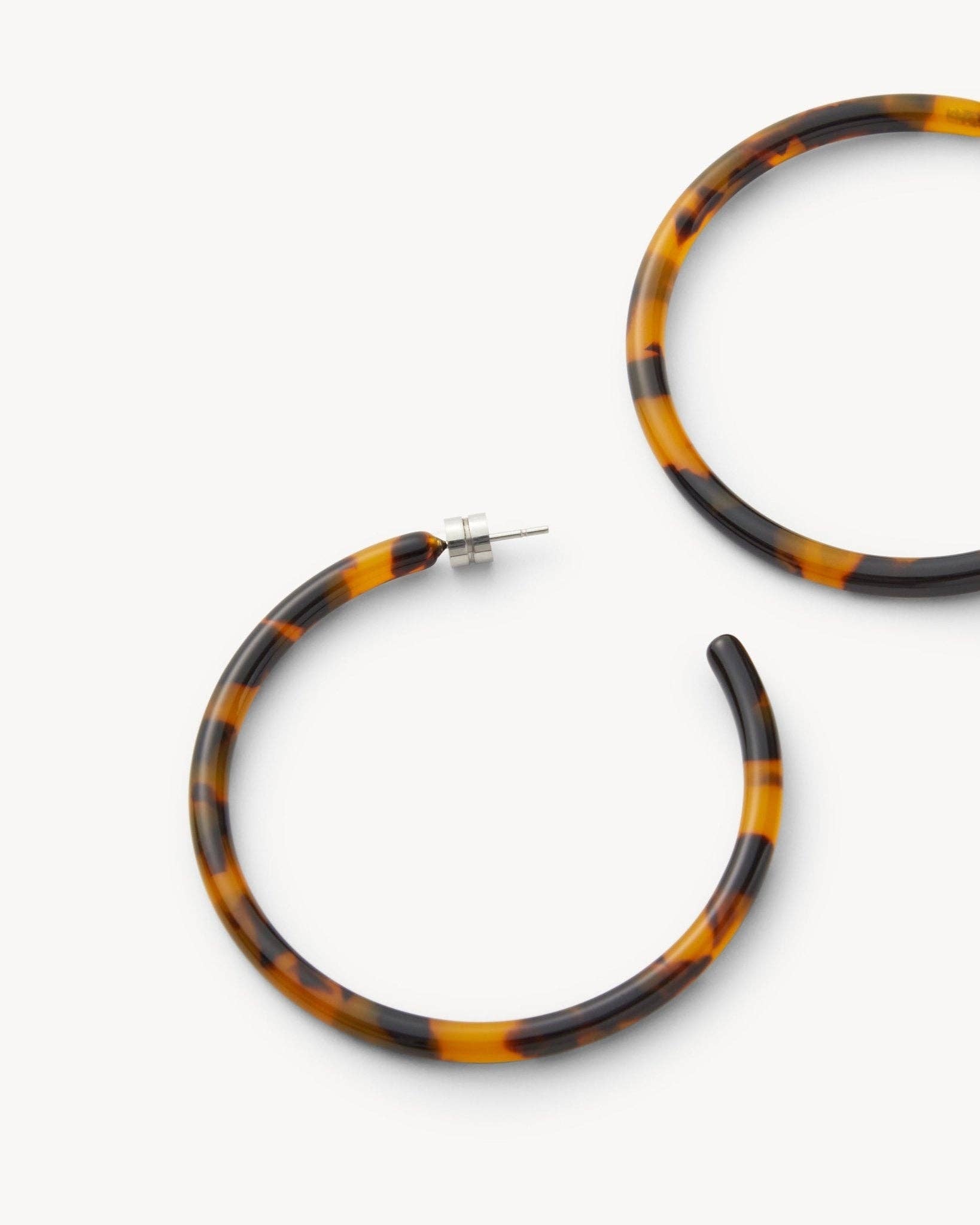 Large Hoops in Classic Tortoise