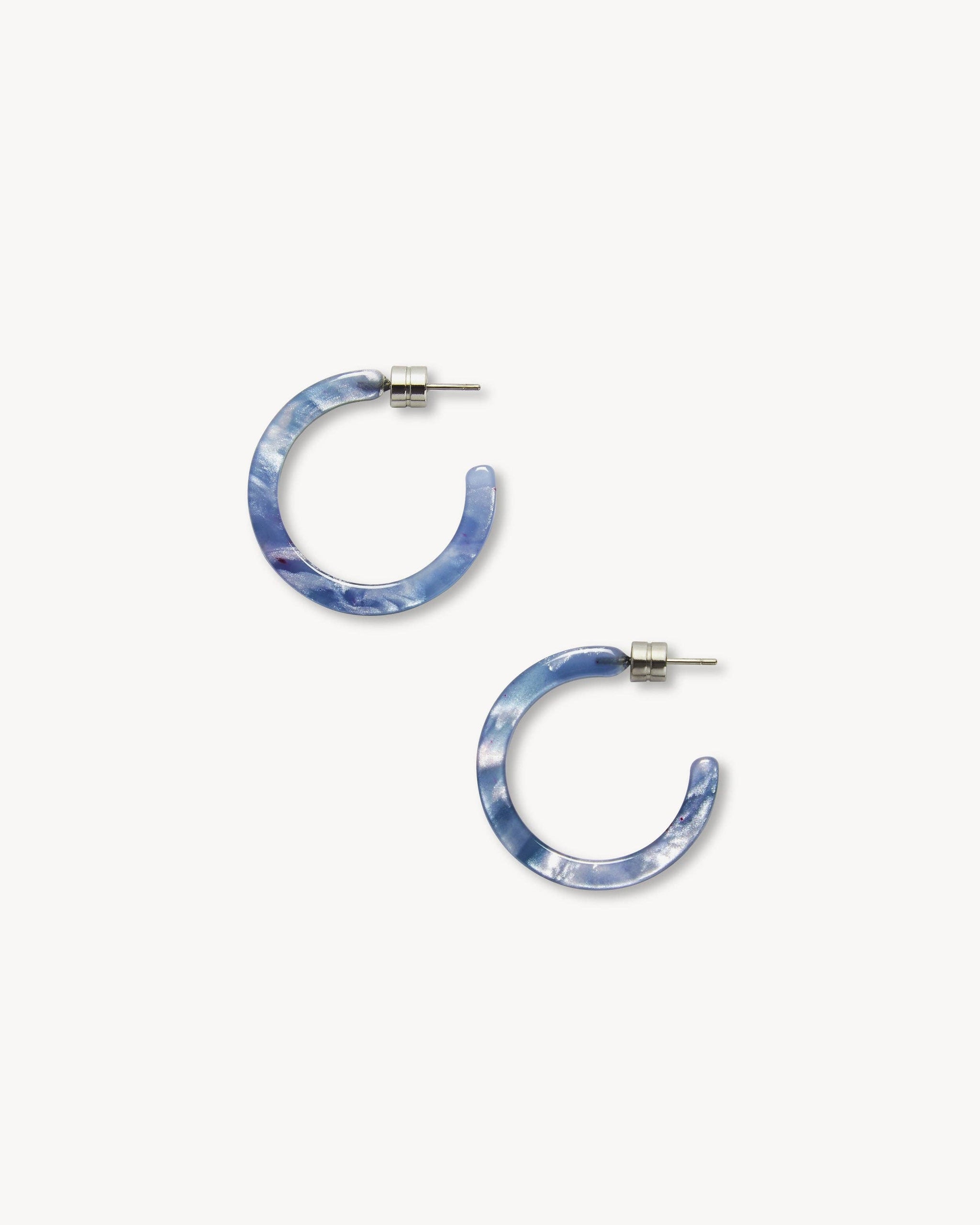 Mini Hoops in Cosmic Blue