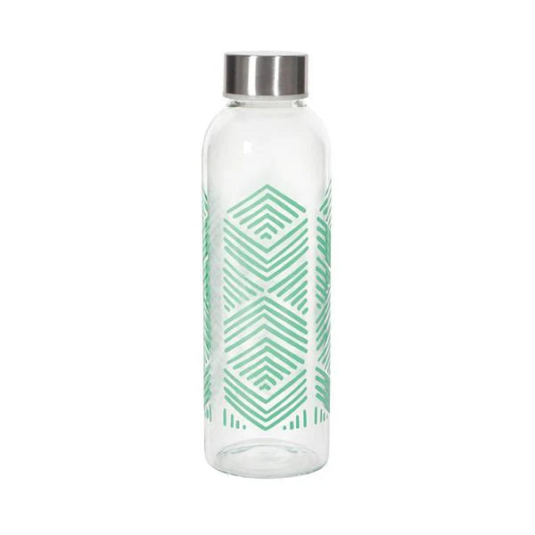 Danica Glass Water Bottle Imprint Mint