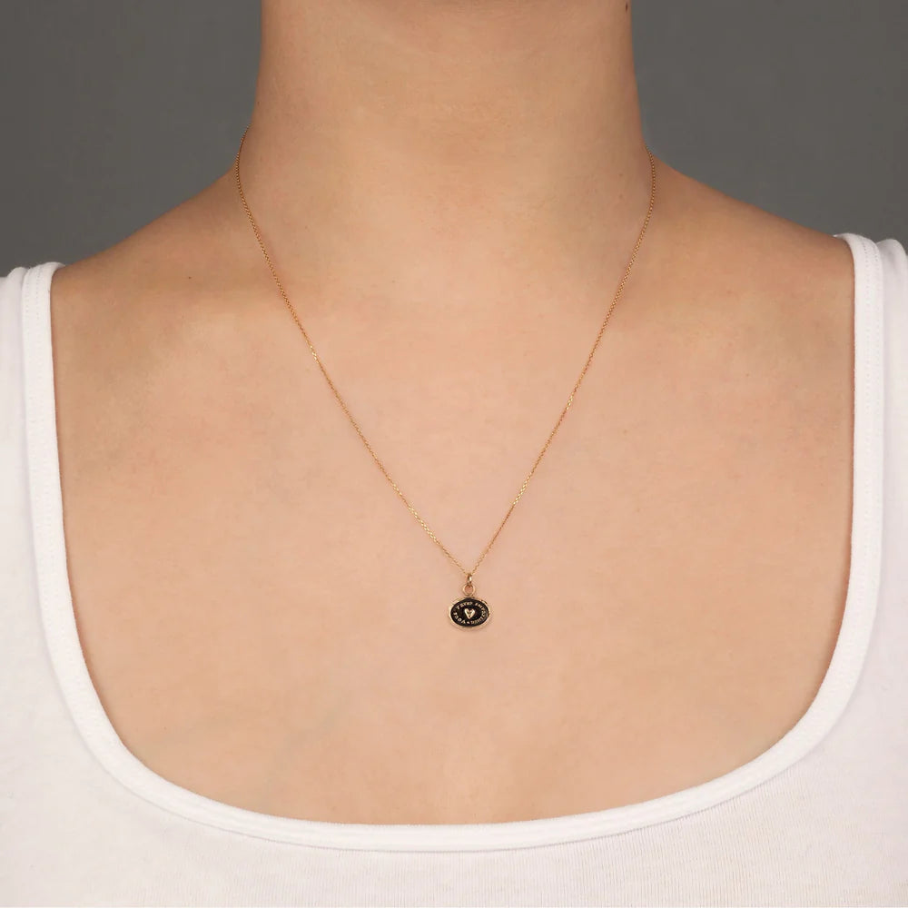 Pyrrha Heart Print 14k Gold Talisman