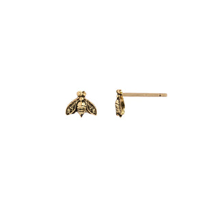 Pyrrha Bee 14K Gold Symbol Stud