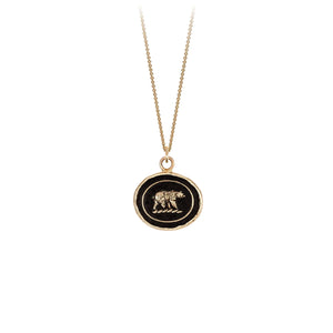 14K Gold Pyrrha Mother Bear Talisman