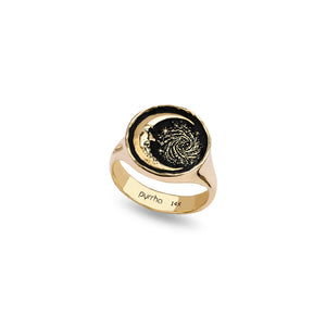 Pyrrha Trust The Universe 14K Gold Signet Ring