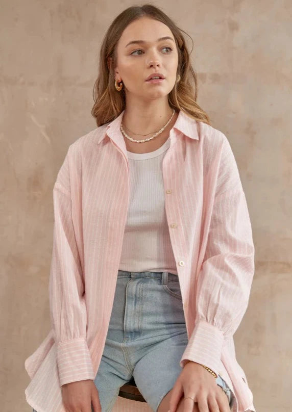 Charli Taylor Shirt Pink Stripe