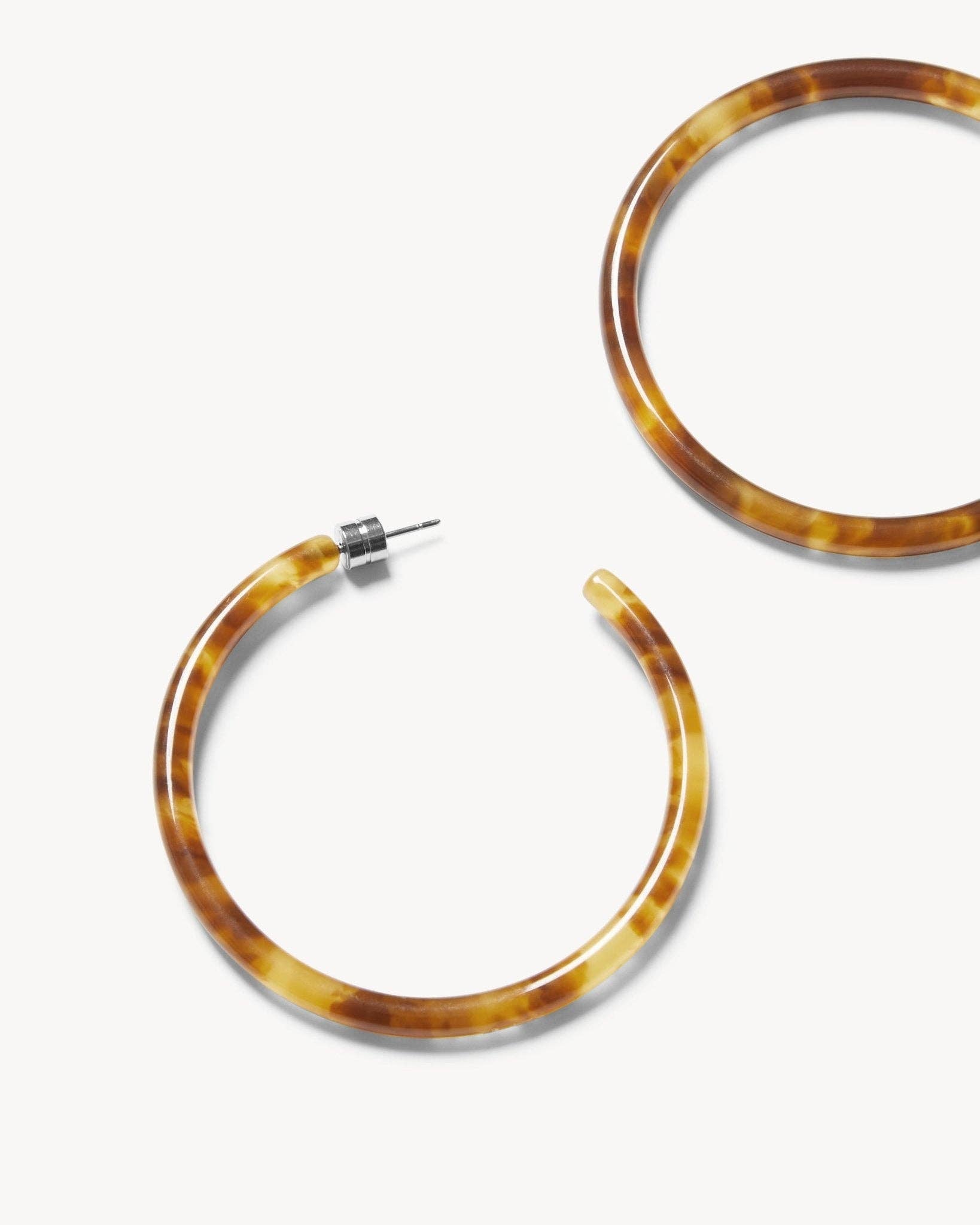 Large Hoops in Modern Walnut