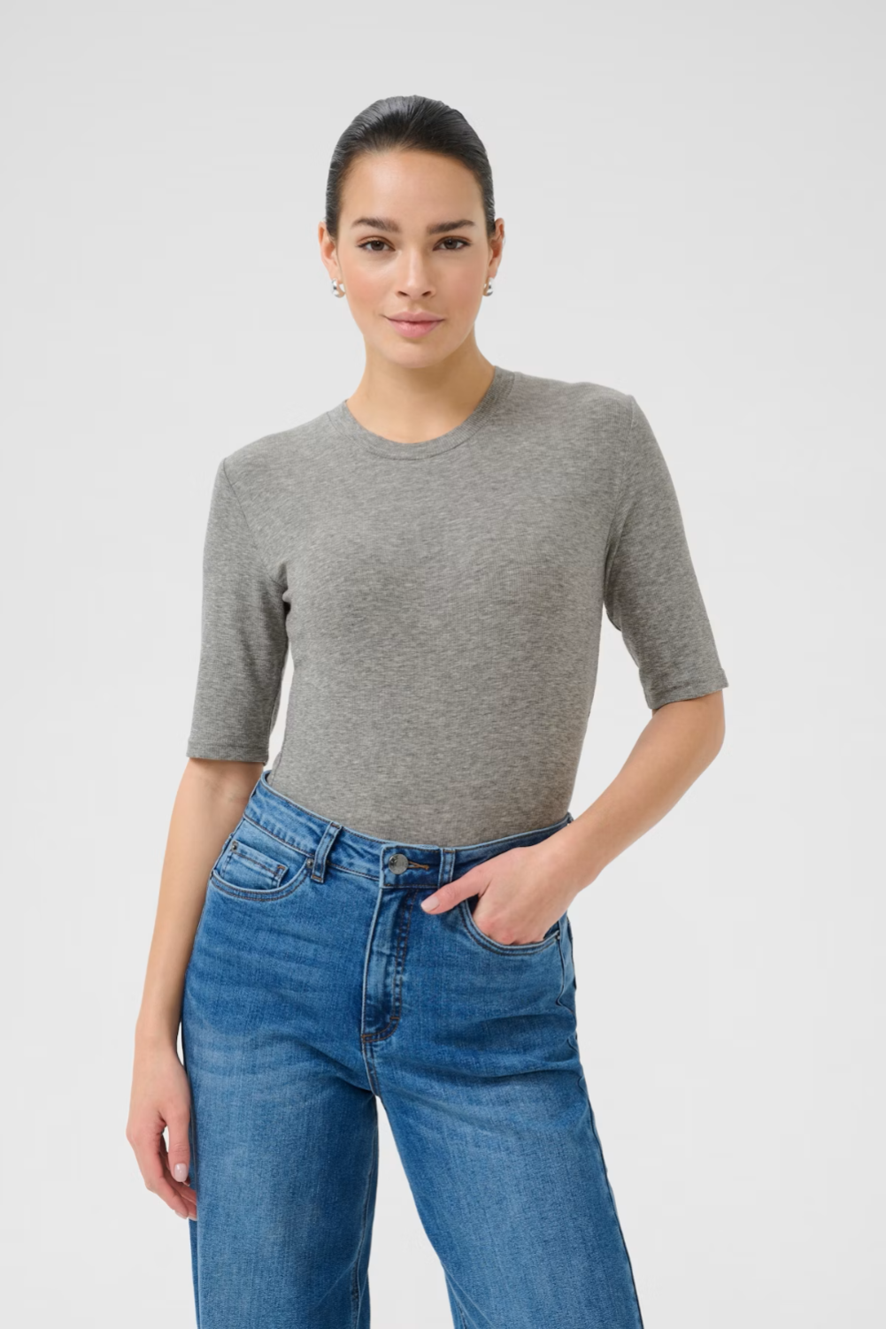 Kaffe KAiben T Shirt Grey Melange