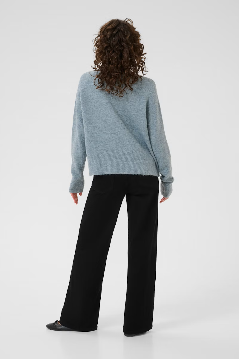 Kaffe KAniel V Neck Pullover Windward Blue