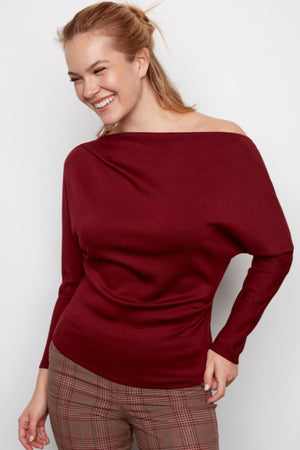 I Love Tyler Madison Demi Solid Cowl Neck Butter Dolman Top