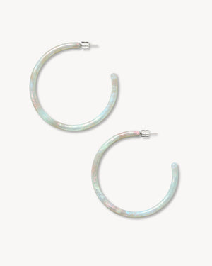 Large Hoops in Astral Mint