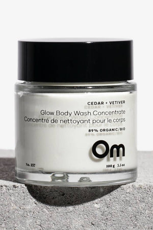 Om Organics Cedar + Vetiver Glow Body Wash Concentrate