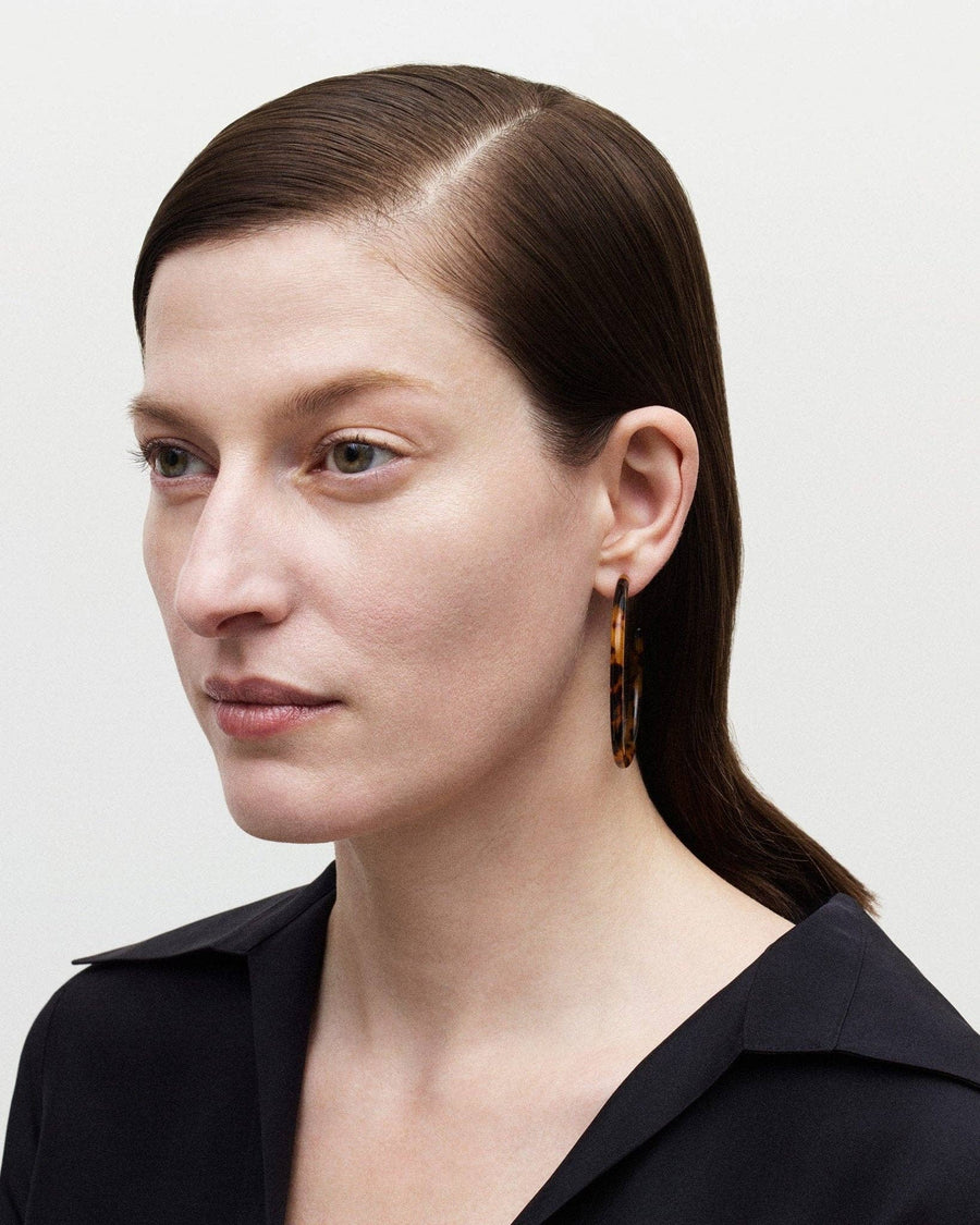 Large Hoops in Classic Tortoise