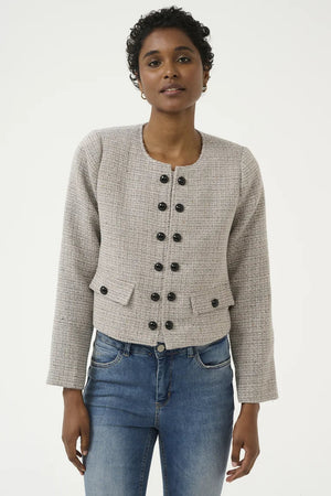 Culture CULandy Jacket White/Grey Check
