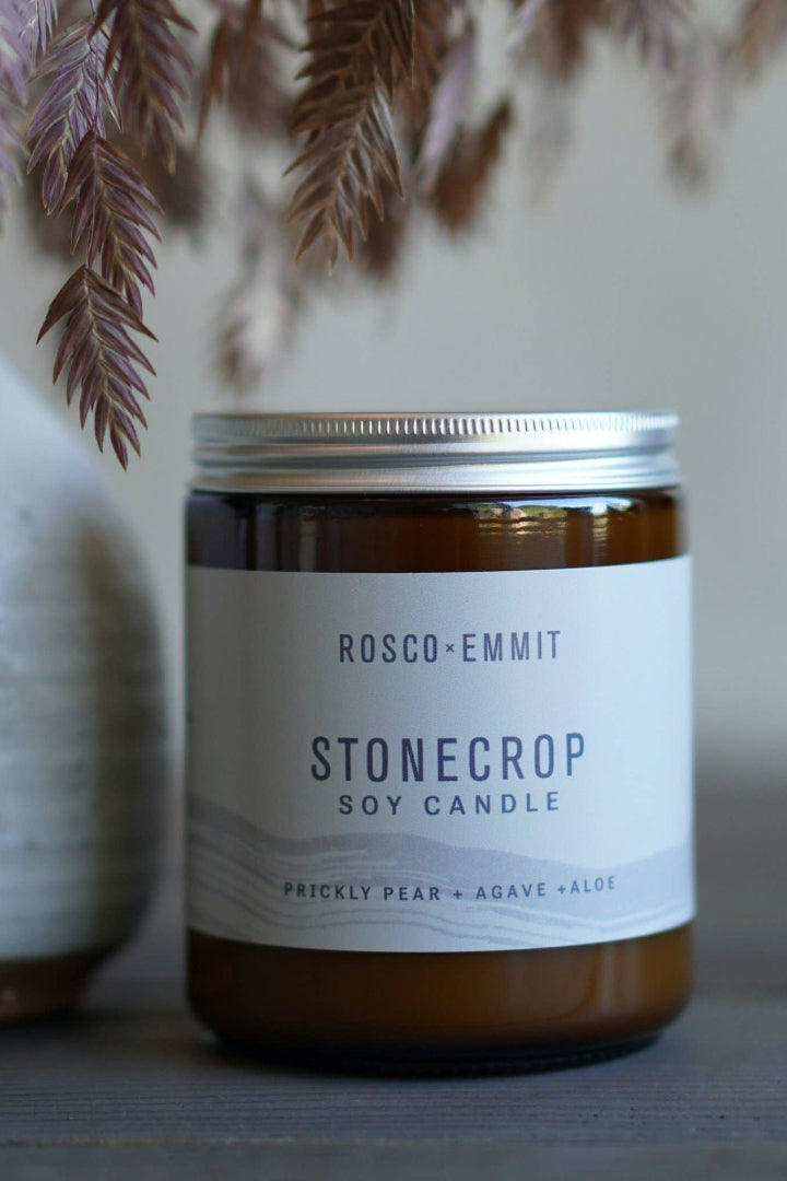 Rosco Emmit Glass Candle Stonecrop