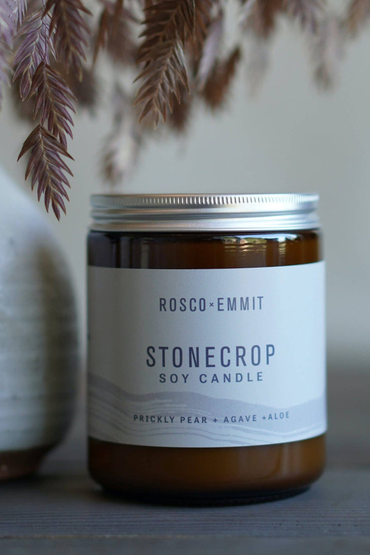 Rosco Emmit Glass Candle Stonecrop