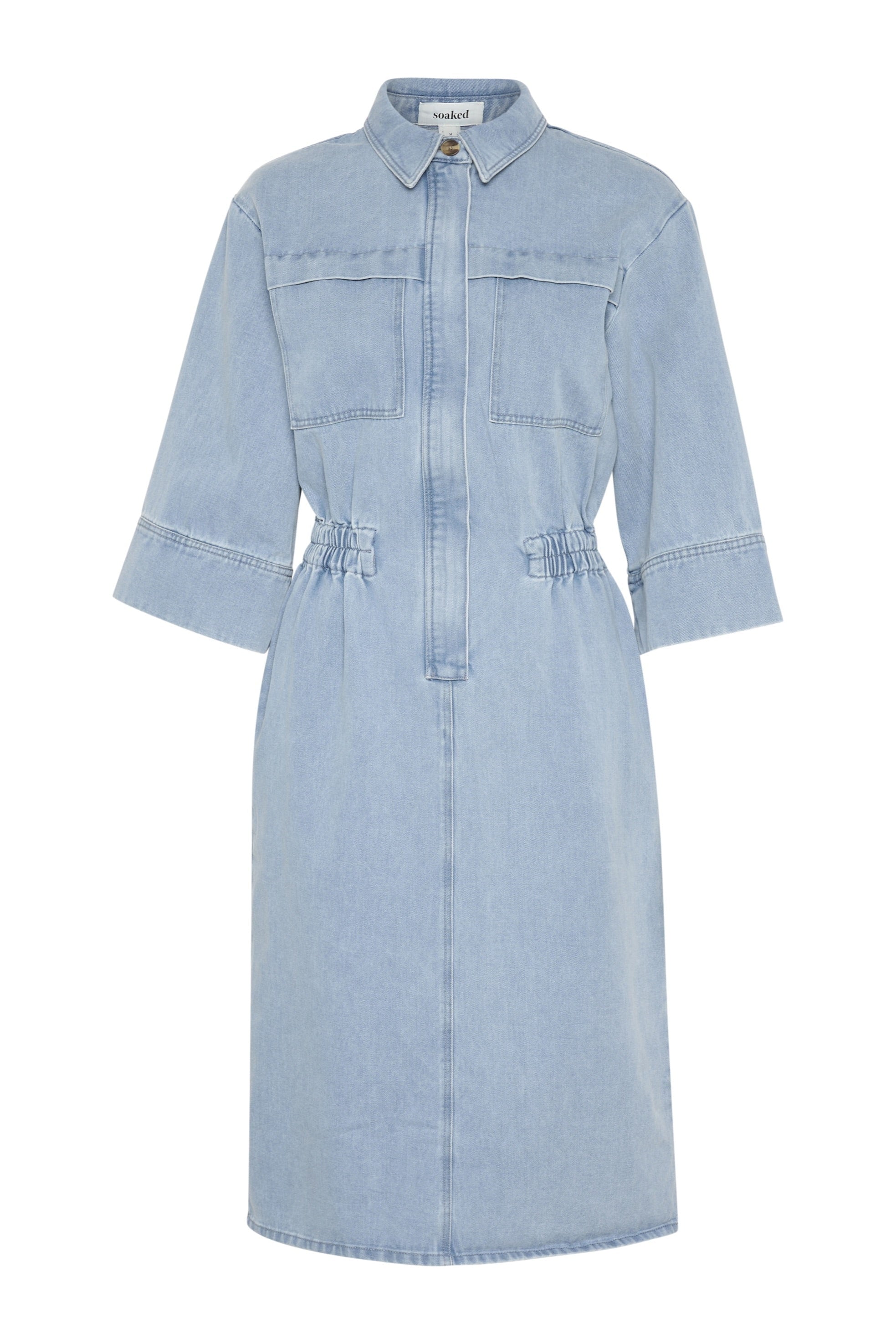 Soaked In Luxury SLAnnabeth Dress Light Blue Denim