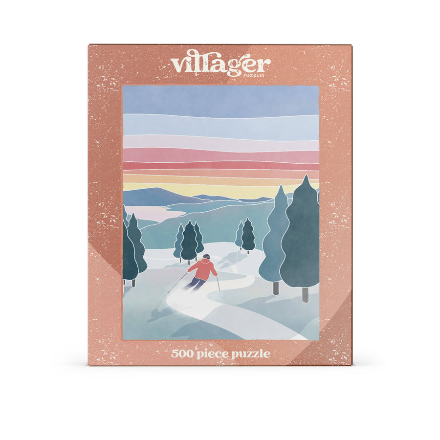 Sunset Ski | 500-Piece Puzzle | Designed in Quebec Canada