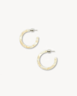 Mini Hoops in Ivory