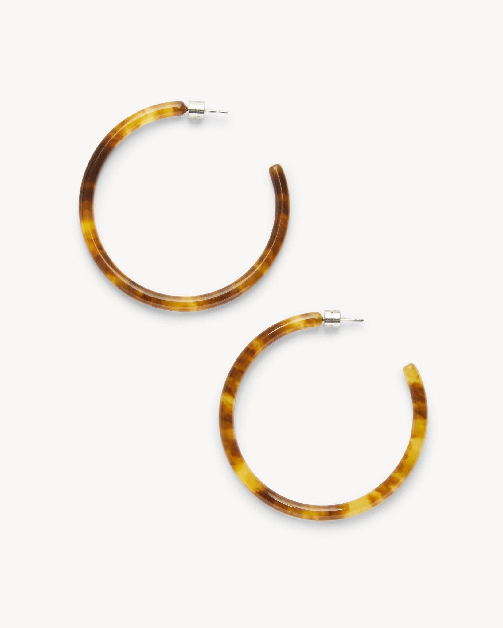 Large Hoops in Modern Walnut