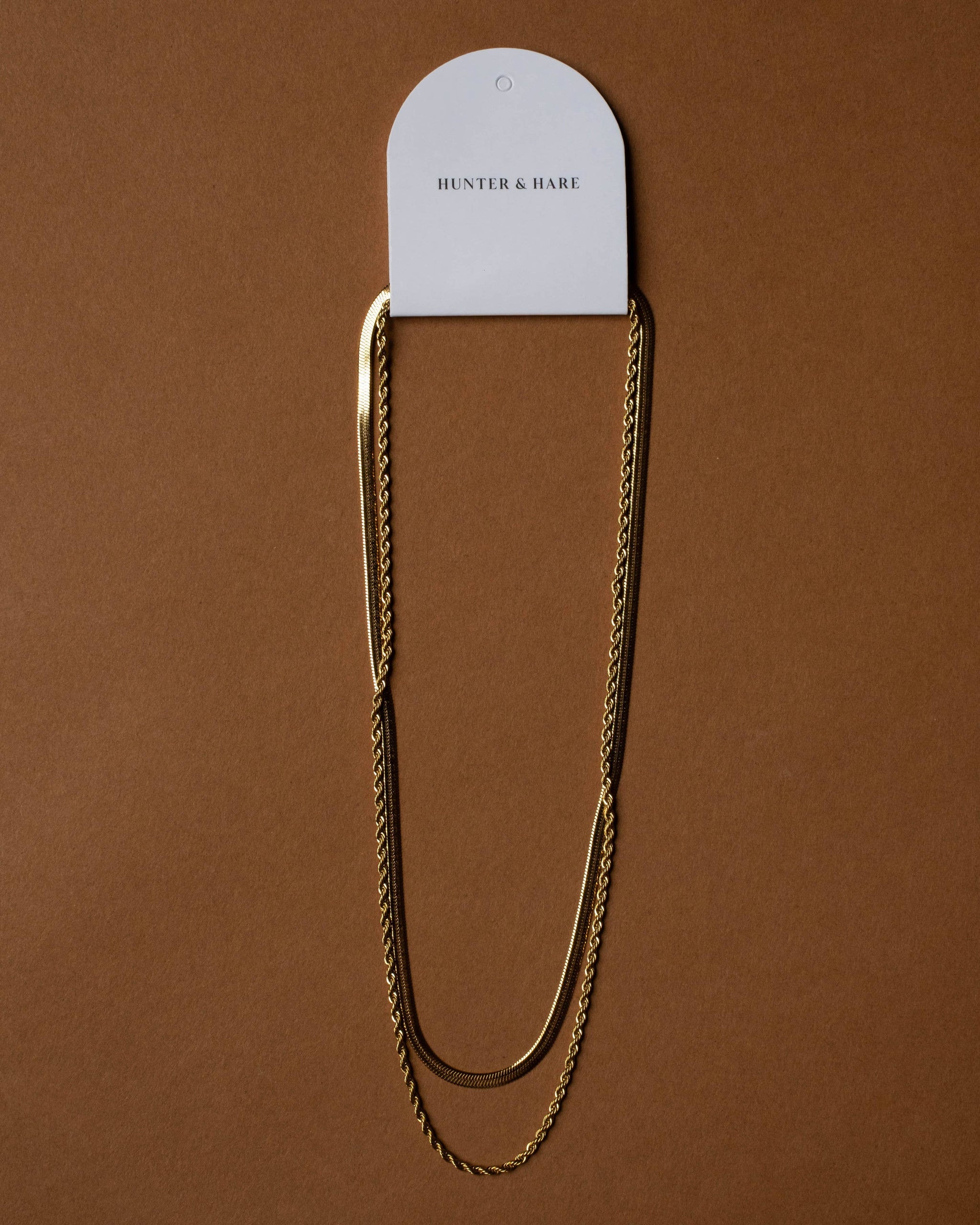 Sandra Dual Rope and Snake Chain Necklace