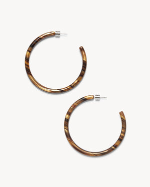 Large Hoops in Tiger’s Eye