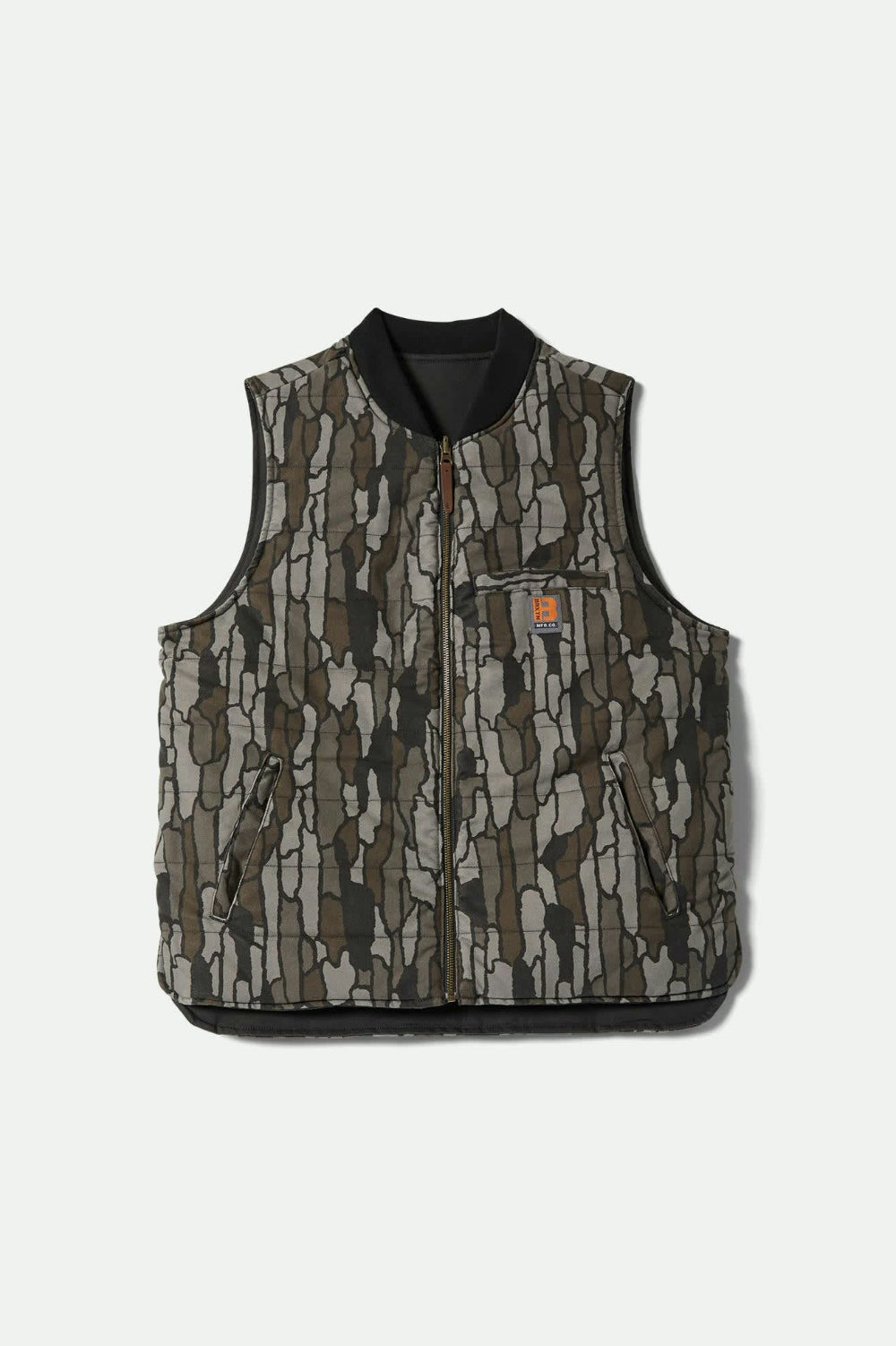 Brixton Builders Abraham Reversible Vest Bark Camo