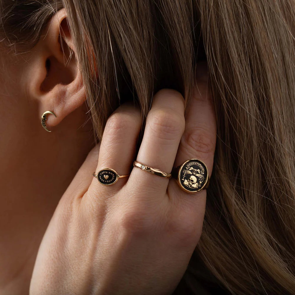 Pyrrha Moon 14K Gold Stud