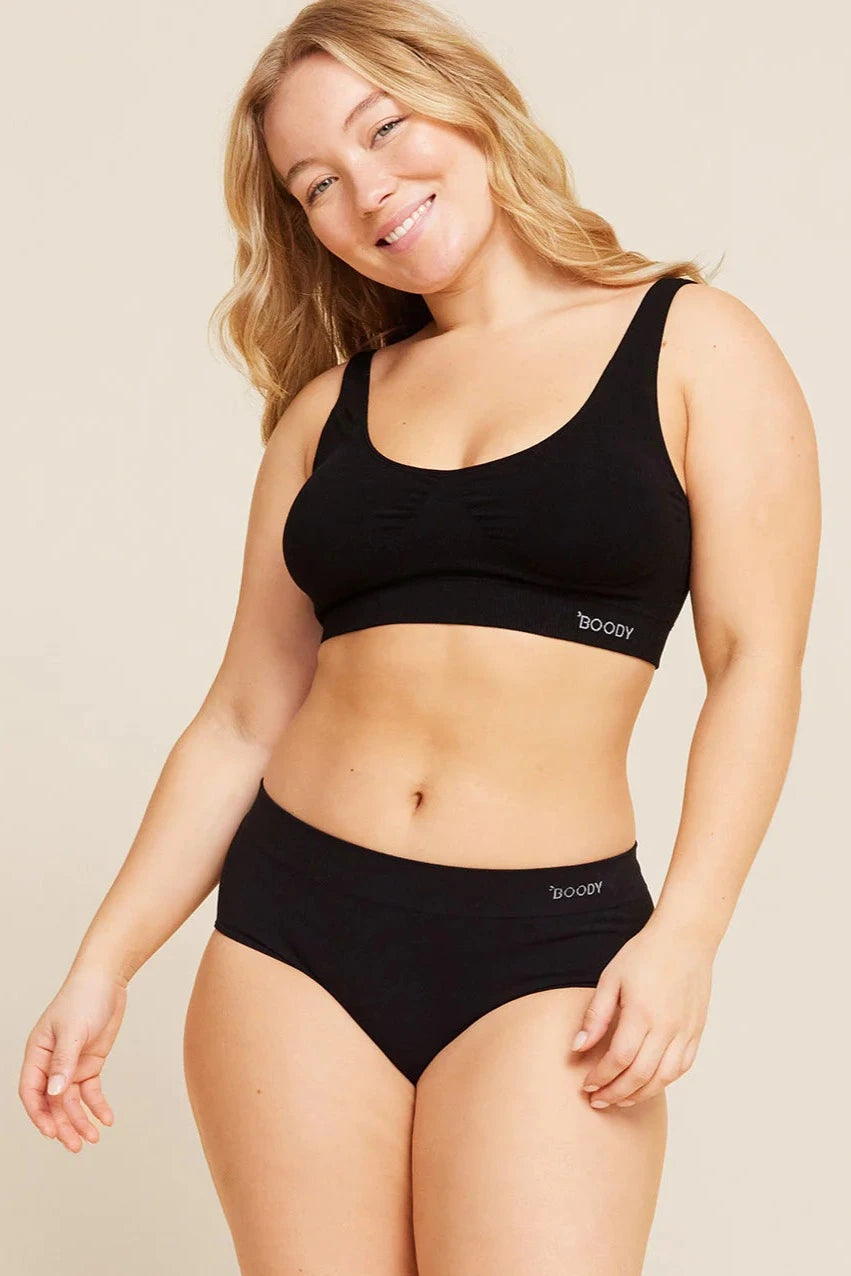 Boody Padded Shaper Crop Bra Black