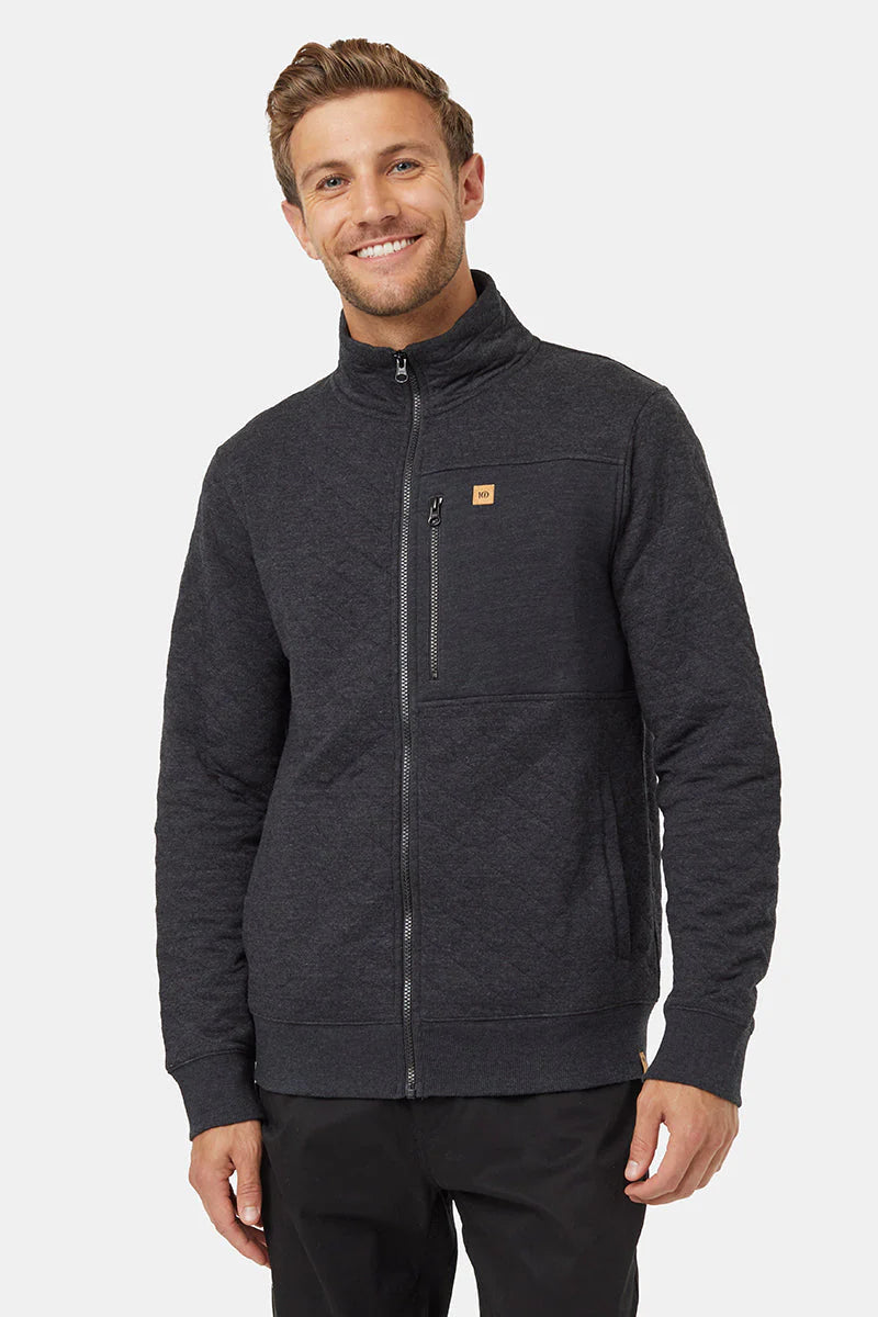 TenTree Begbie Full Zip Meteorite Black Heather