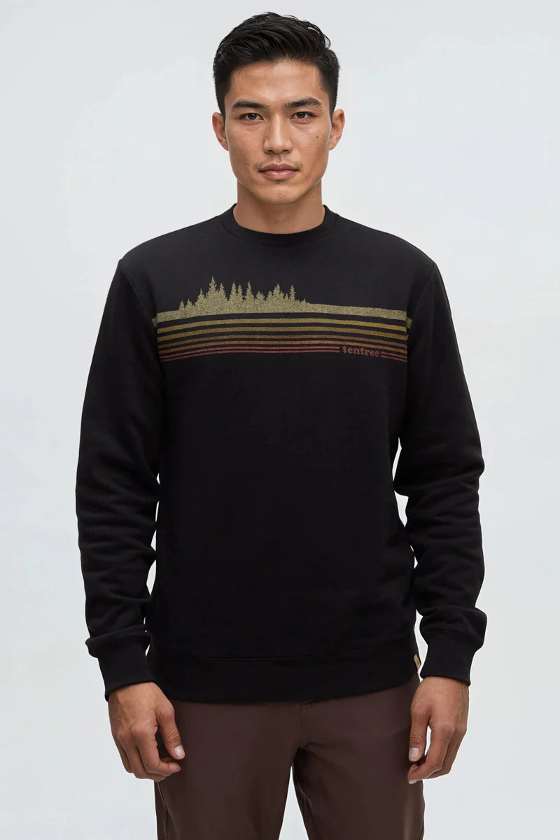 TenTree Retro Treeline Crew Meteorite Black/Harvest Gold