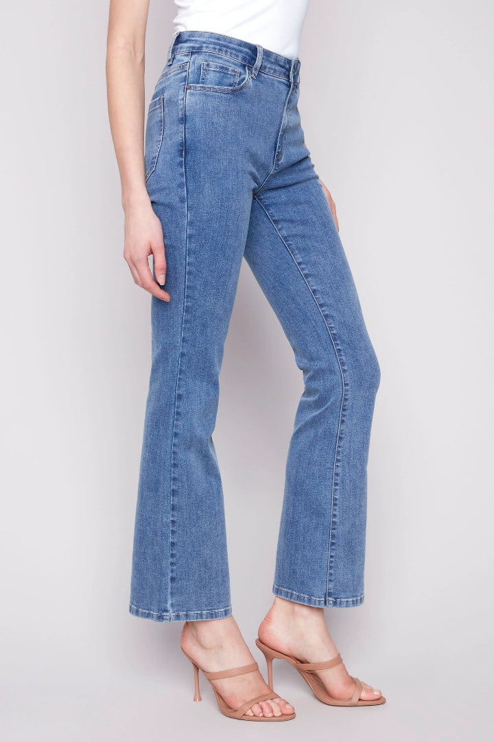 Charlie B Celine Flare Leg Jeans Medium Blue