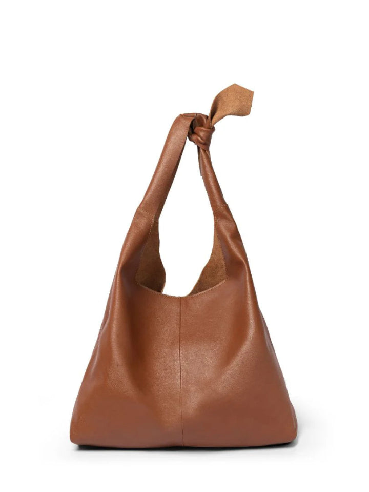 Risa Knot Tote Leather Tan