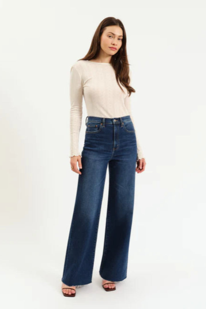Daze Far Out High Rise Wide Leg Waterfall