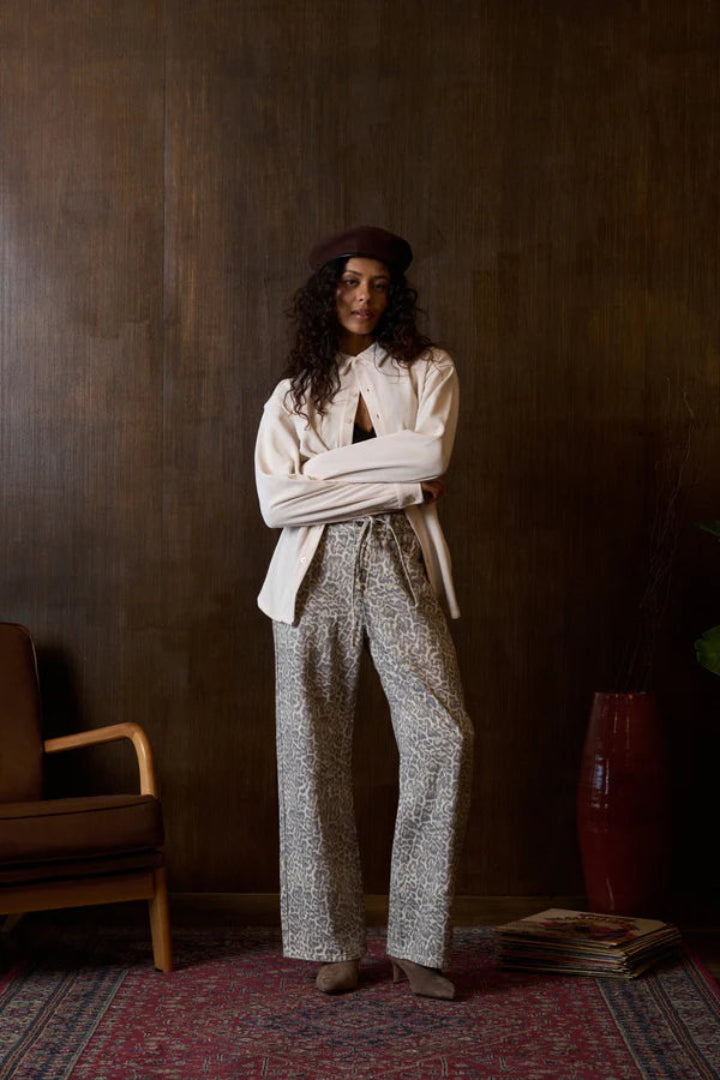 Kuwalla Shelly Leopard Wide Leg Pant