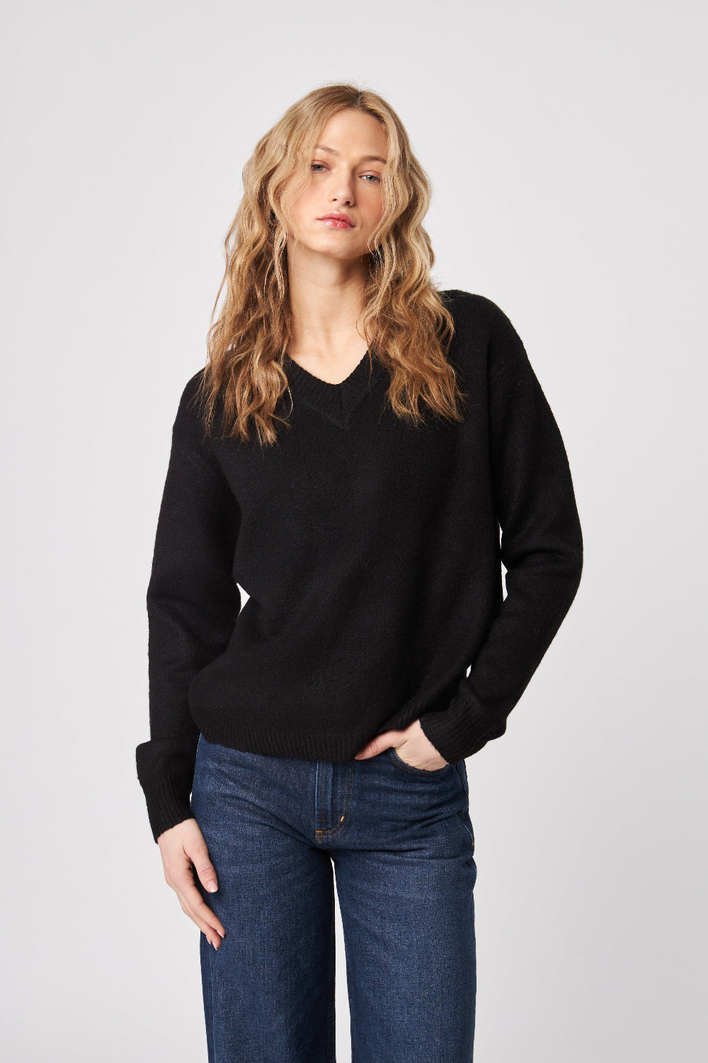 John + Jenn V Neck Sweater Caviar