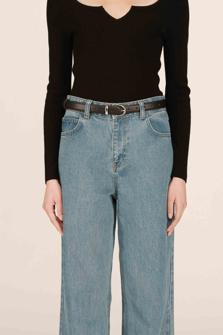 Grace & Mila Silver Belt Noir