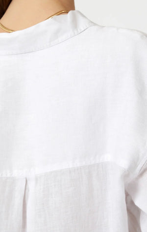 Mavi Linen Button Up Shirt White