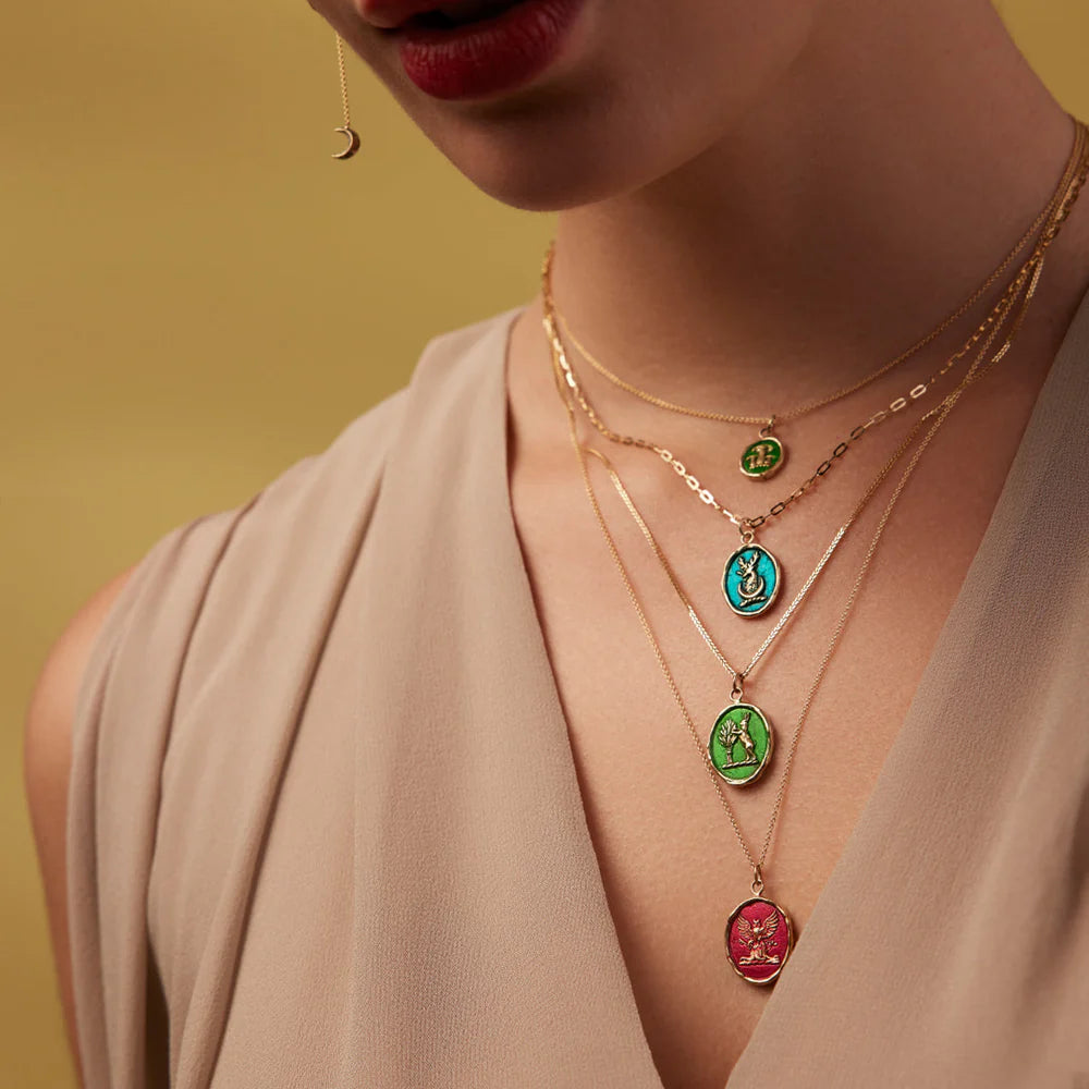 Pyrrha Honeybee 14k Gold Talisman - True Colors