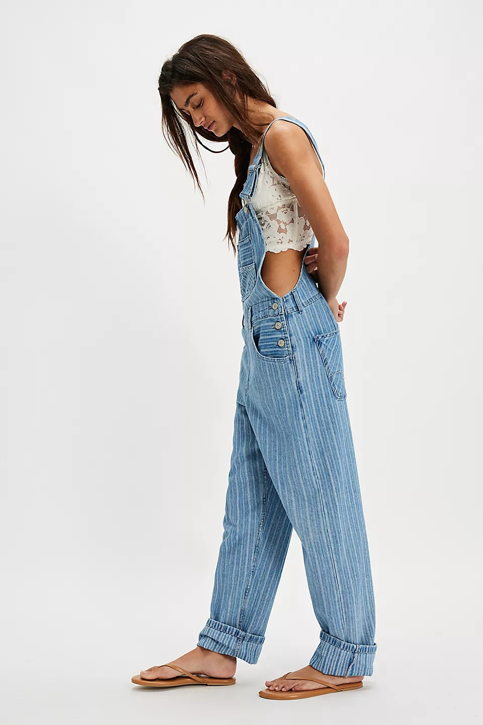 Free People Ziggy Overall Novelty Beachcomber