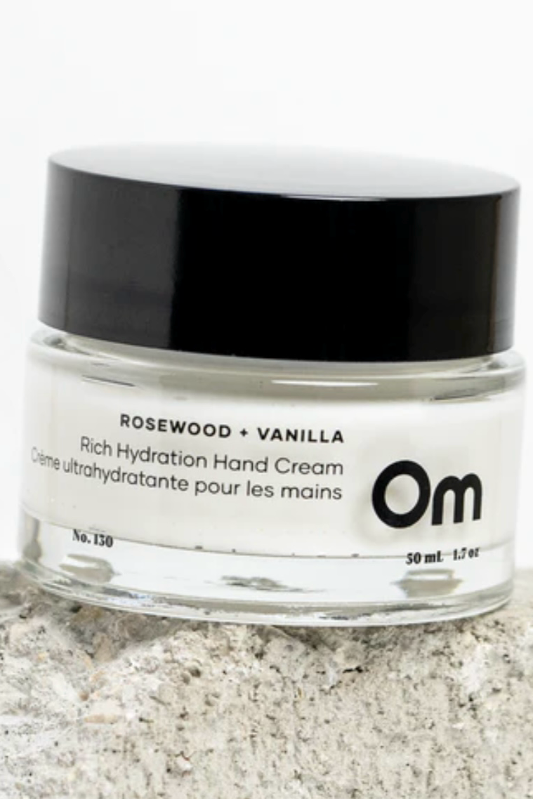 Om Organics Rosewood + Vanilla Rich Hydration Hand Cream Full Size 50ml