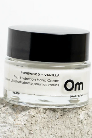 Om Organics Rosewood + Vanilla Rich Hydration Hand Cream Full Size 50ml