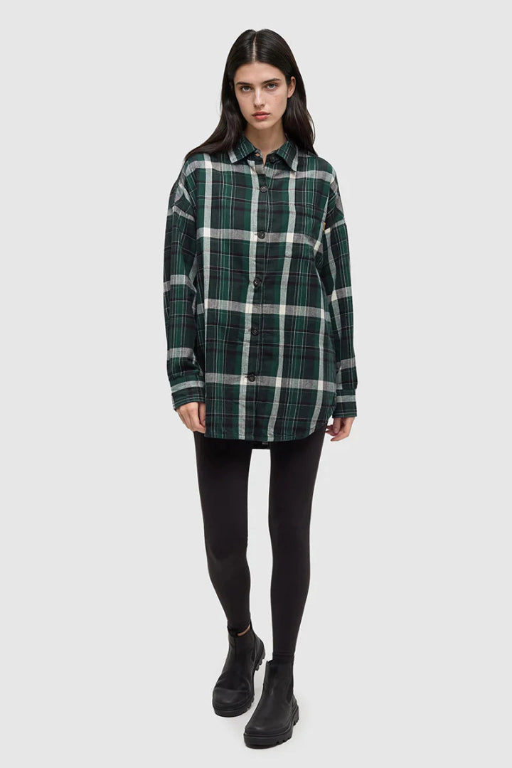 TenTree Fernwood Flannel Shirt Forest Pine/Skyline Plaid