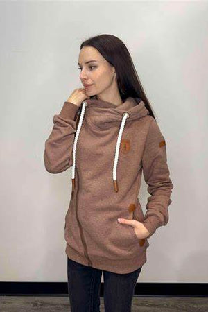 Wanakome Full Zip Hoodie Athena Cocoa
