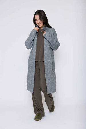 Orb Viv Maxi Cardigan Soft Grey Heather