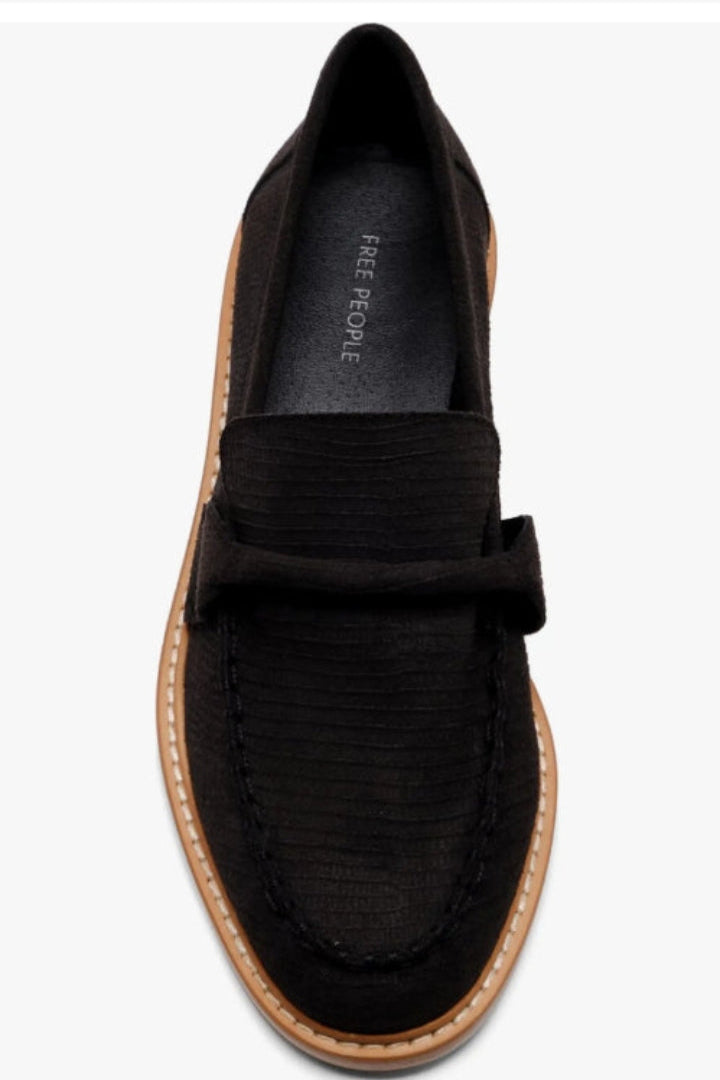 Free People Bedford Loafer Black Suede