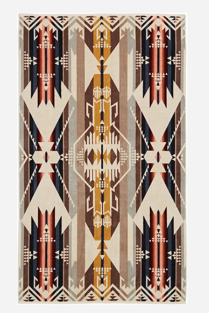 Pendleton Jaquard Spa Towel White Sands Tan