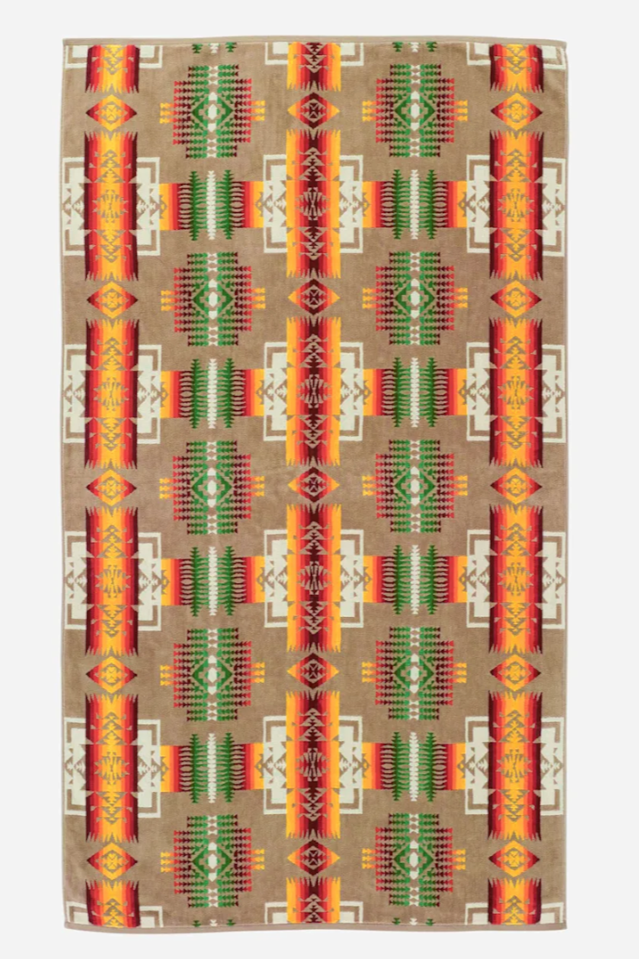 Pendleton Chief Joseph Jacquard Spa Towel Khaki
