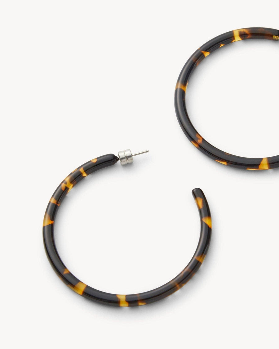 Large Hoops in Dark Tortoise