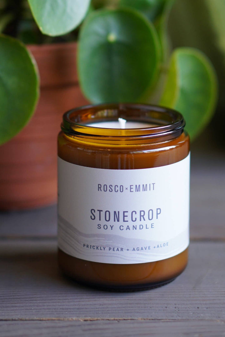 Rosco Emmit Glass Candle Stonecrop