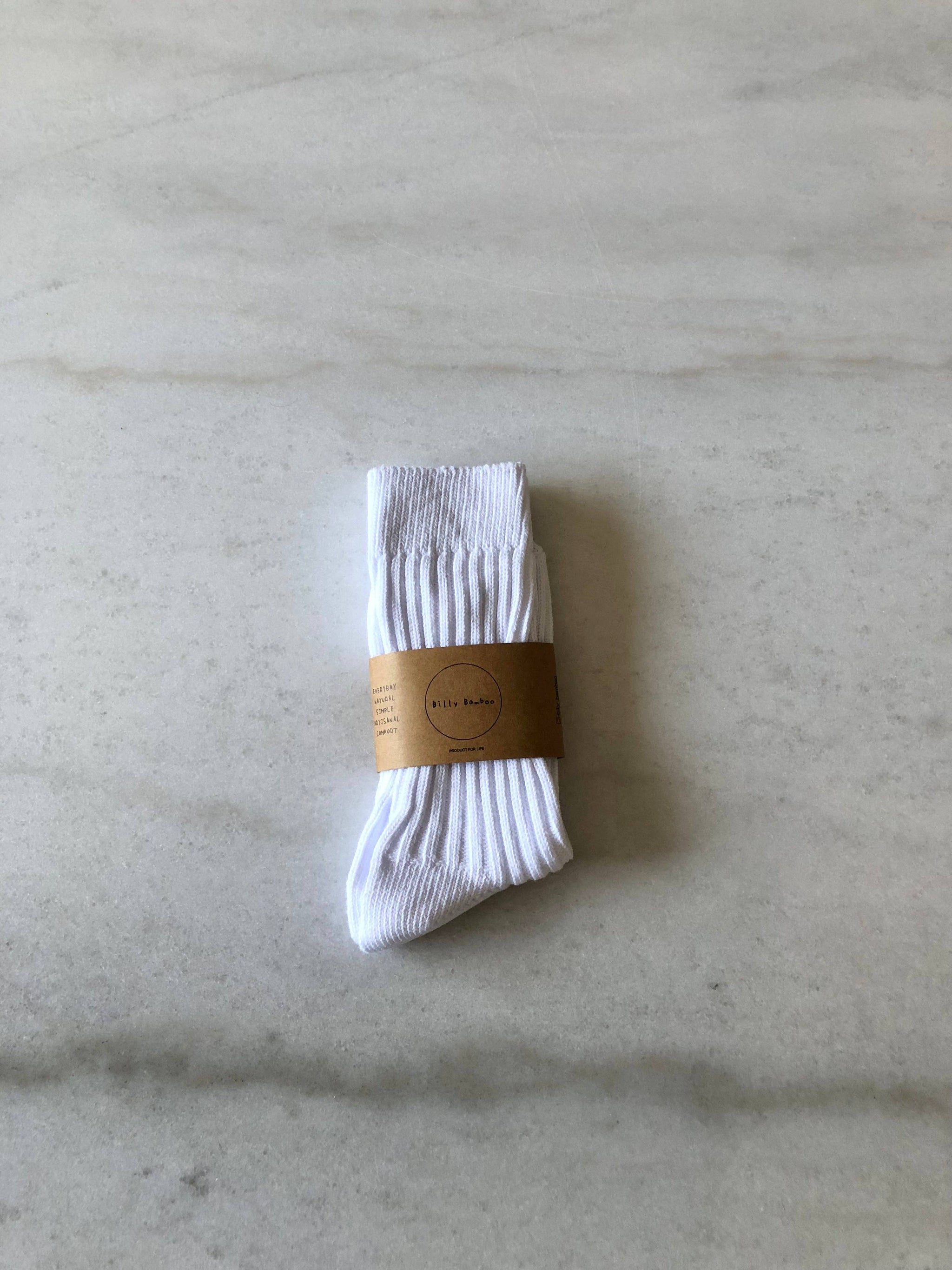 RIBBED COTTON HIGH SOCKS - neutral